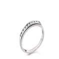 thumbnail image 1 of 1/4 Carat Diamond Moissanite Wedding Band On 10K White Gold, 1 of 3