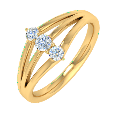 1/4 Carat Diamond Ring Band in 14K Yellow Gold (Ring Size 6)