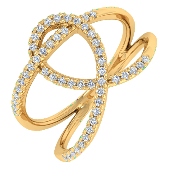 1/4 Carat Diamond Ring in 14K Yellow Gold(Ring Size 7.25) (SI1-SI2 Clarity)