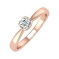 thumbnail image 1 of 1/4 Carat Diamond Solitaire Engagement Ring Band in 14K Rose Gold (Ring Size 5.5) (I1-I2 Clarity), 1 of 5