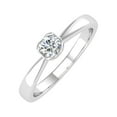 thumbnail image 1 of 1/4 Carat Diamond Solitaire Engagement Ring Band in 14K White Gold (Ring Size 4.75) (I1-I2 Clarity), 1 of 5