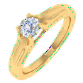 thumbnail image 1 of 1/4 Carat Diamond Solitaire Engagement Ring Band in 14K Yellow Gold (Ring Size 6), 1 of 5
