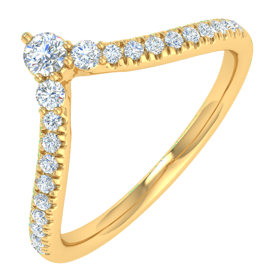 1/4 Carat Diamond Wedding Band Guard Ring Enhancers in 14K Yellow Gold(Ring Size 10.5) (SI1-SI2 Clarity) - IGI Certified