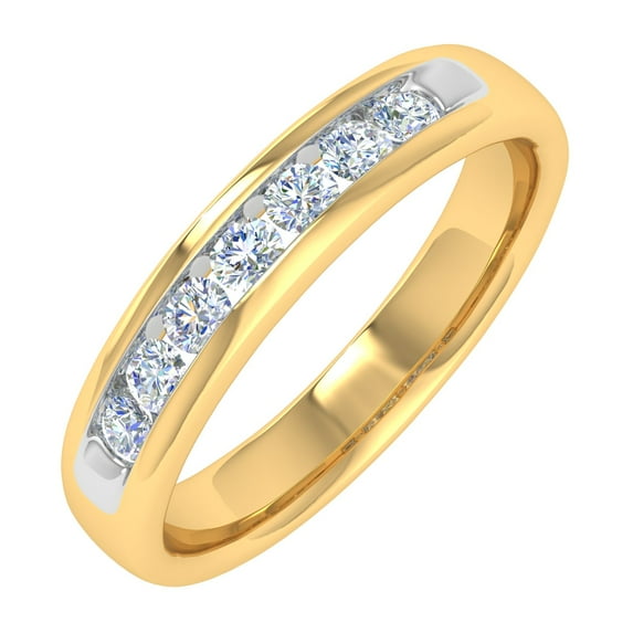 1/4 Carat Diamond Wedding Band Ring in 10K Gold (Ring Size 9.5)