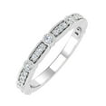 thumbnail image 1 of 1/4 Carat Diamond Wedding Band Ring in 10K White Gold (Ring Size 8), 1 of 5