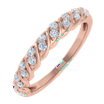 thumbnail image 1 of 1/4 Carat Diamond Wedding Band Ring in 14K Rose Gold(Ring Size 5) (SI1-SI2 Clarity), 1 of 5