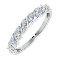 thumbnail image 1 of 1/4 Carat Diamond Wedding Band Ring in 14K White Gold(Ring Size 6.75) (SI1-SI2 Clarity), 1 of 4