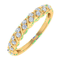 thumbnail image 1 of 1/4 Carat Diamond Wedding Band Ring in 14K Yellow Gold(Ring Size 7.25) (I1-I2 Clarity), 1 of 4
