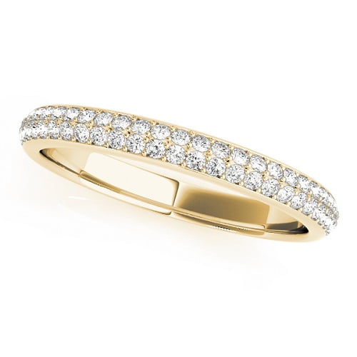 1/4 Carat ( F-G/VS1) Diamond Wedding Engagement Band in 10K Solid Yellow Gold