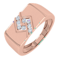 thumbnail image 1 of 1/4 Carat Men Diamond Wedding Band Ring in 10K Gold (Ring Size 10.25), 1 of 4