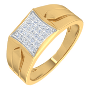 FINEROCK LLC 1/4 Carat Men Diamond Wedding Band Ring in 10K Gold (Ring Size 10.25)
