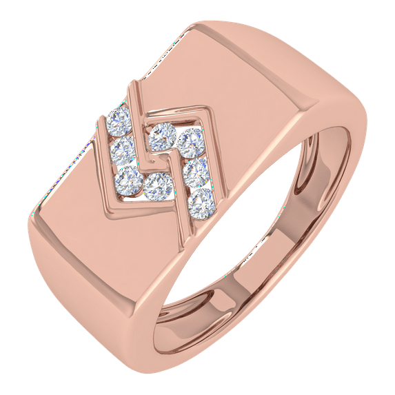 1/4 Carat Men Diamond Wedding Band Ring in 10K Gold (Ring Size 11.5)