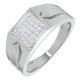 thumbnail image 1 of 1/4 Carat Men Diamond Wedding Band Ring in 10K Gold (Ring Size 11), 1 of 5