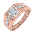 thumbnail image 1 of 1/4 Carat Men Diamond Wedding Band Ring in 10K Gold (Ring Size 12.5), 1 of 6