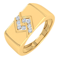 thumbnail image 1 of 1/4 Carat Men Diamond Wedding Band Ring in 10K Gold (Ring Size 12.75), 1 of 4