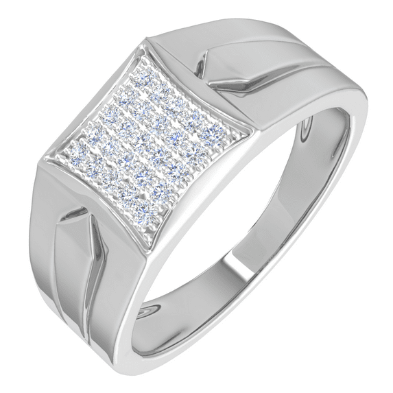 1/4 Carat Men Diamond Wedding Band Ring in 10K Gold (Ring Size 5.75)