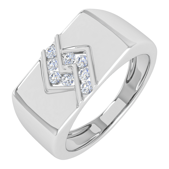 1/4 Carat Men Diamond Wedding Band Ring in 10K Gold (Ring Size 6.25)