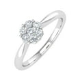 thumbnail image 1 of 1/4 Carat Prong Set Diamond Cluster Ring Band in 14K White Gold (Ring Size 9) (I1-I2 Clarity), 1 of 4