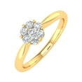 thumbnail image 1 of 1/4 Carat Prong Set Diamond Cluster Ring Band in 14K Yellow Gold (Ring Size 4) (I1-I2 Clarity), 1 of 4