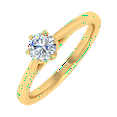 thumbnail image 1 of 1/4 Carat Prong Set Solitaire Diamond Engagement Ring Band in 14K Yellow Gold (Ring Size 6.25), 1 of 5