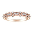thumbnail image 1 of AFFY 1/4 Carat Round Cut White Natural Diamond Anniversary Stackable Ring In 10K Solid Rose Gold (0.25 Cttw) Ring Size-7, 1 of 1