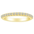 thumbnail image 1 of AFFY 1/4 Carat Round Cut White Natural Diamond Eternity Wedding Band Ring In 14k Solid Yellow Gold (0.25 Cttw) Ring Size-9, 1 of 1