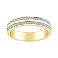thumbnail image 1 of AFFY 1/4 Carat Round Cut White Natural Diamond Two Row Wedding Band Ring In 14k Solid Yellow Gold (0.25 Cttw) Ring Size-9, 1 of 1