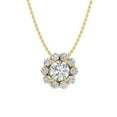 thumbnail image 1 of 1/4 Carat Round Diamond Cluster Pendant Necklace in 10K Yellow Gold, 1 of 4