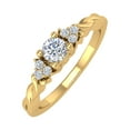thumbnail image 1 of 1/4 Carat Round Diamond Engagement Ring in 10K Yellow Gold (Ring Size 9.5), 1 of 4