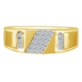 thumbnail image 1 of AFFY 1/4 Carat Round Shape White Natural Diamond Engagement Band Ring For Men 10K Gold (0.25 Ctw), 1 of 1