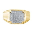 thumbnail image 1 of AFFY 1/4 Carat Round Shape White Natural Diamond Men's Promise Ring 10k Solid Yellow (0.25 Cttw) Ring Size-14, 1 of 1