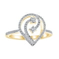 thumbnail image 1 of AFFY 1/4 Carat Round Shape White Natural Diamond Teardrop Ring In 10K Solid Gold (0.25 Cttw)-Ring Size-7, 1 of 2