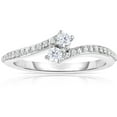 thumbnail image 1 of 1/4 Carat T.W. 2-Stone Diamond 10kt White Gold Ring, 1 of 2