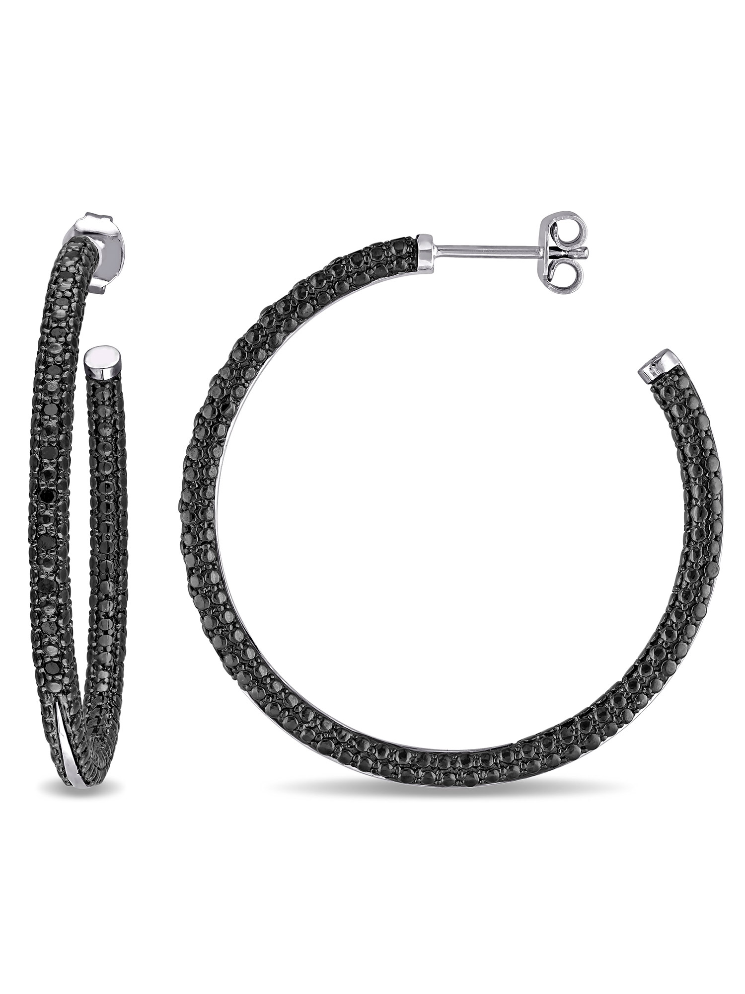 Sterling Silver Open Braided Hoop Earrings