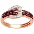 thumbnail image 1 of 1/4 Carat T.W. Cognac and White Diamond 10kt Rose Gold Fashion Ring, 1 of 1
