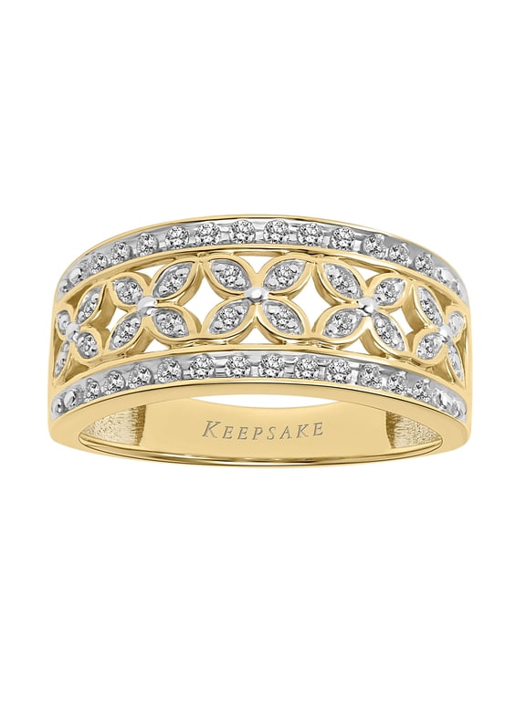1/4 Carat T.W. Diamond 10KT Yellow Gold "Aurora" Women's Anniversary Band by Keepsake