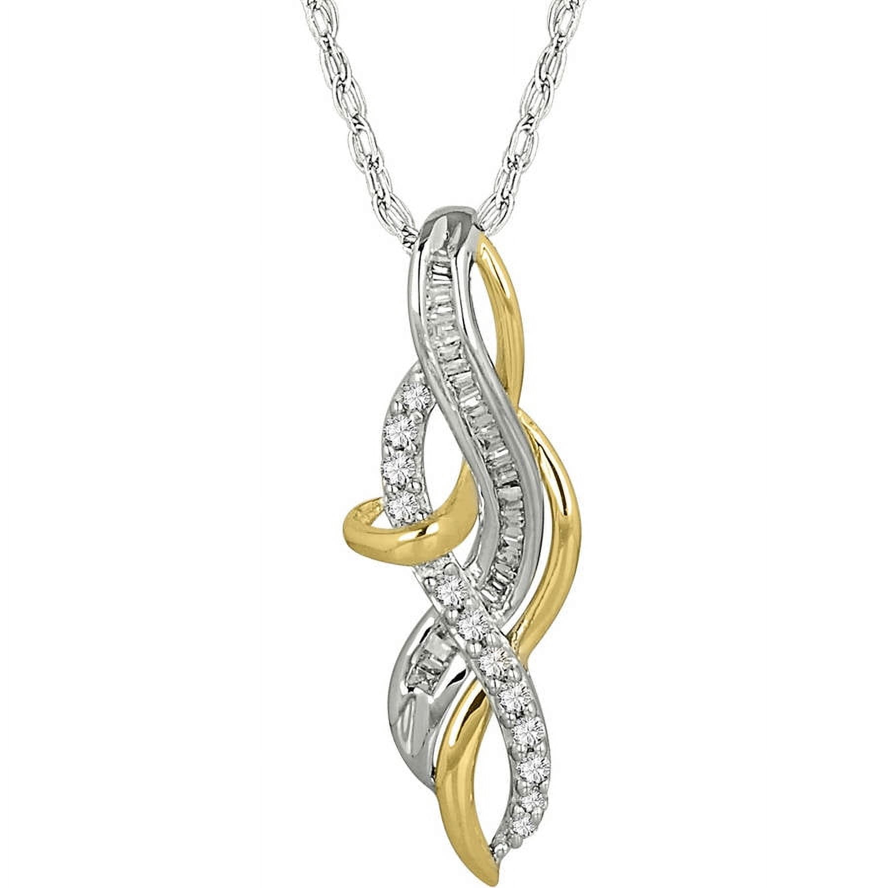 1/4 Carat T.W. Diamond 10kt Two-Tone Fashion Pendant
