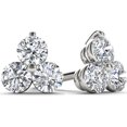 thumbnail image 1 of 1/4 Carat T.W. Diamond 10kt White Gold Three-Stone Stud Earrings, 1 of 5