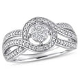 thumbnail image 1 of Everly Unisex Diamond 10K White Gold Engagement Ring, 1 of 6