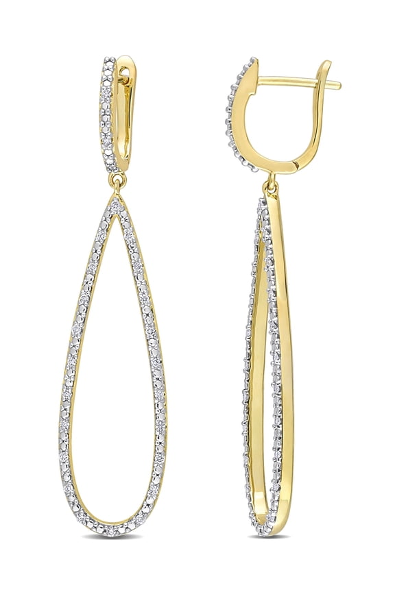 Women's Diamond 10k Yellow Gold Earrings
