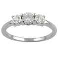 thumbnail image 1 of 1/4 Carat T.W Diamond 3 Stone Sterling Silver Engagement Ring, 1 of 4