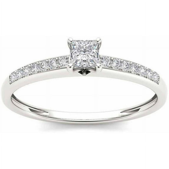 1/4 Carat T.W. Diamond Classic 10kt White Gold Engagement Ring