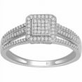 thumbnail image 1 of 1/4 Carat T.W. Diamond Cluster 10kt White Gold Engagement Ring, 1 of 1