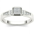 thumbnail image 1 of 1/4 Carat T.W. Diamond Cluster 10kt White Gold Engagement Ring, 1 of 1