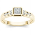 thumbnail image 1 of 1/4 Carat T.W. Diamond Cluster 10kt Yellow Gold Engagement Ring, 1 of 1