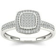 thumbnail image 1 of 1/4 Carat T.W. Diamond Cluster Silver Engagement Ring, 1 of 1