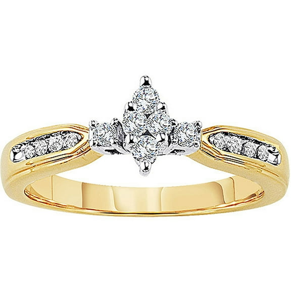 1/4 Carat T.W. Diamond "Lovelight" Women's Engagement Ring in 10k Yellow Gold by Keepsake