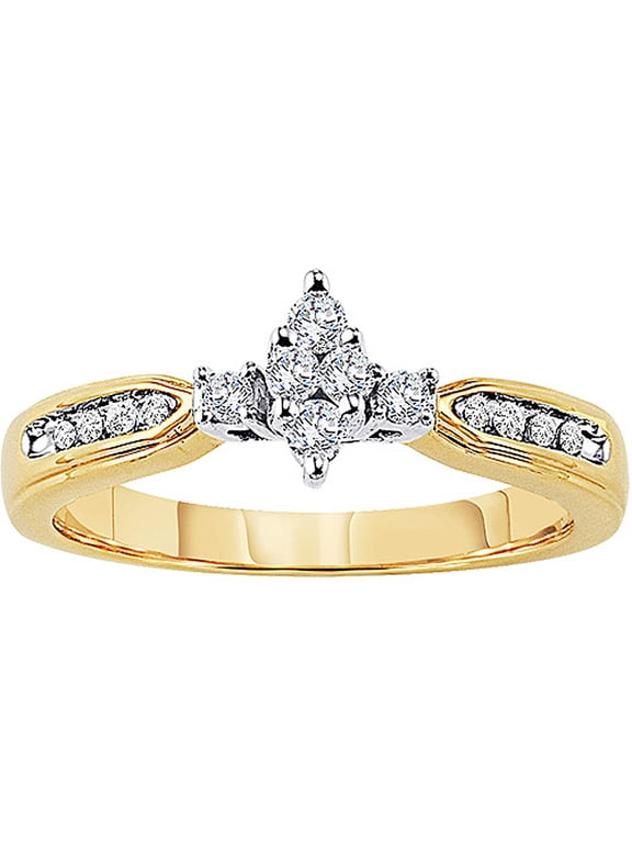 1/4 Carat T.W. Diamond "Lovelight" Women's Engagement Ring in 10k Yellow Gold by Keepsake