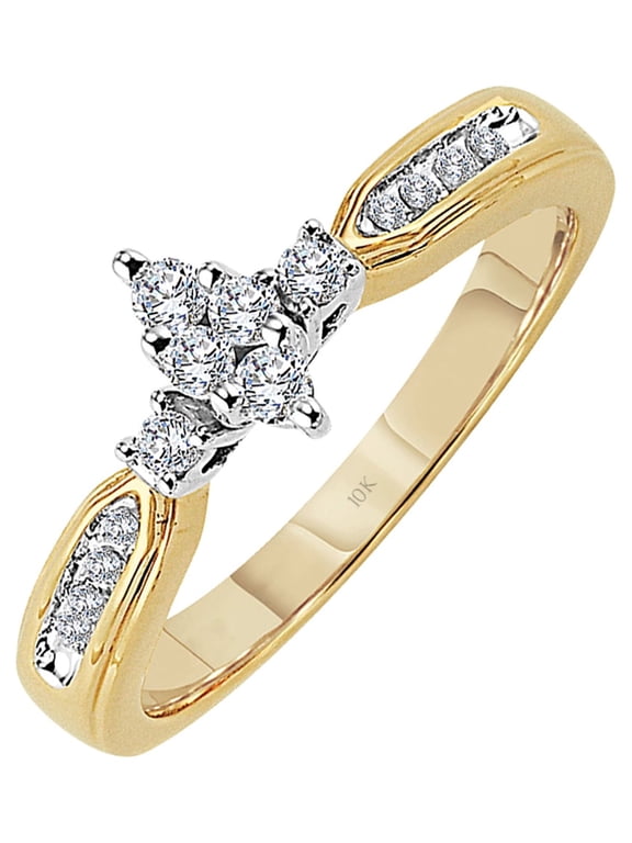 1/4 Carat T.W. Diamond "Lovelight" Women's Engagement Ring in 10k Yellow Gold by Keepsake