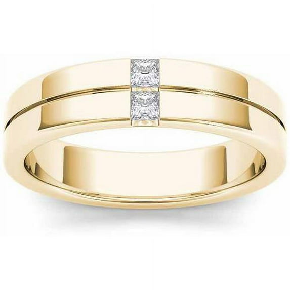 1/4 Carat T.W. Diamond Men's 14kt Yellow Gold Wedding Band